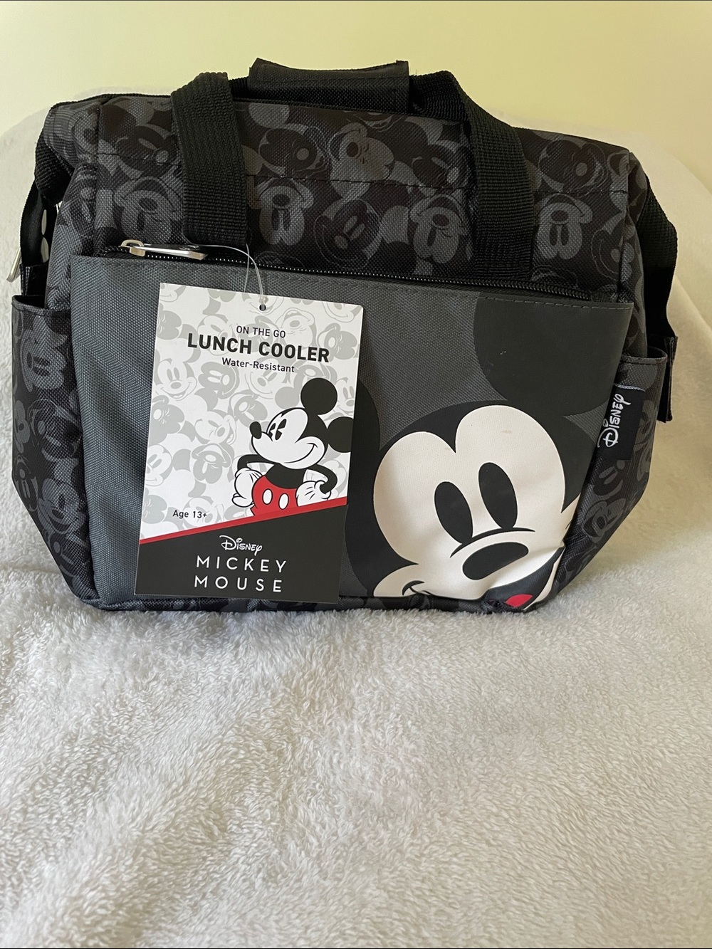 Disney Mickey Mouse Black and Gray Lunch Cooler Tote